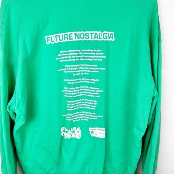 Pangaia Green Future Nostalgia Dua Lipa Concert Merch Sweatshirt Pull Over XL - Picture 5 of 7